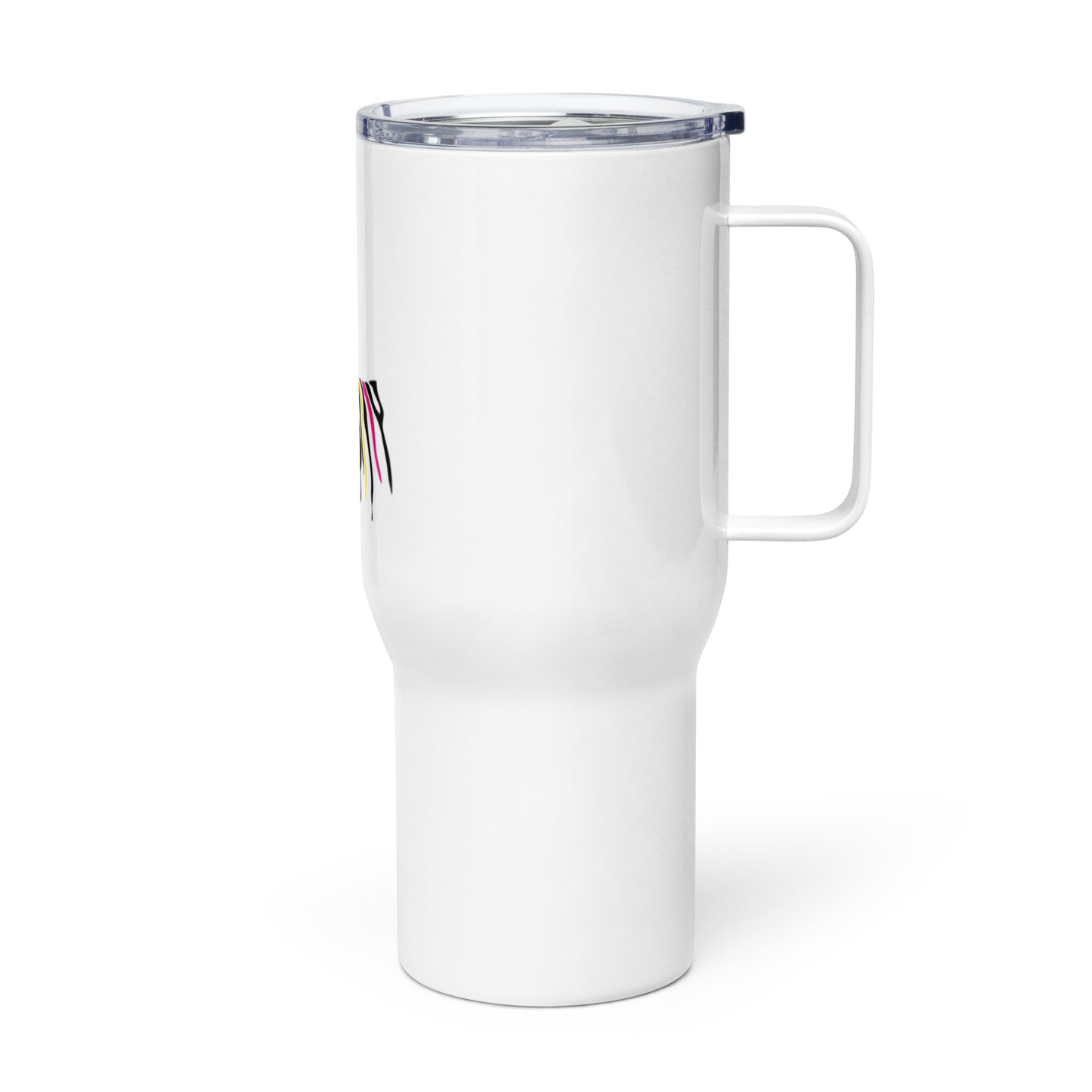 Travel mug with a handle