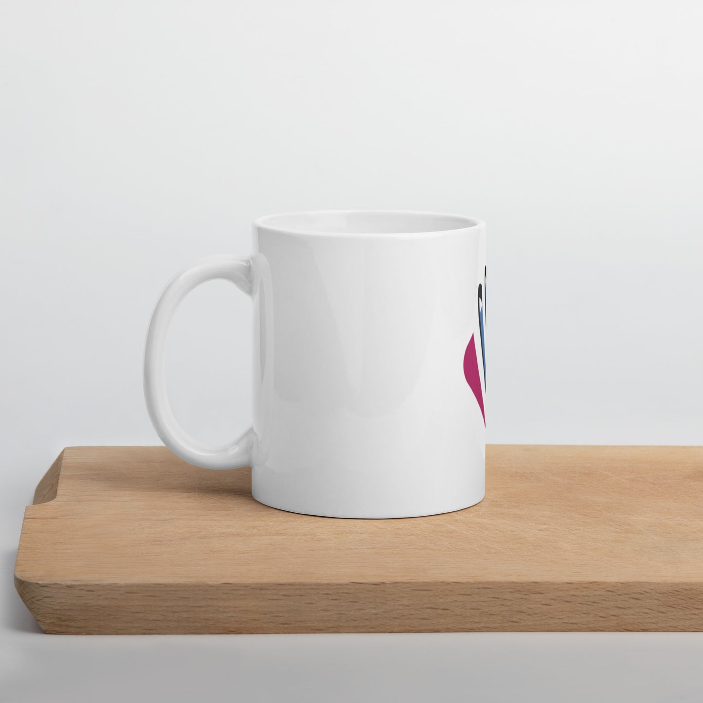 White glossy mug