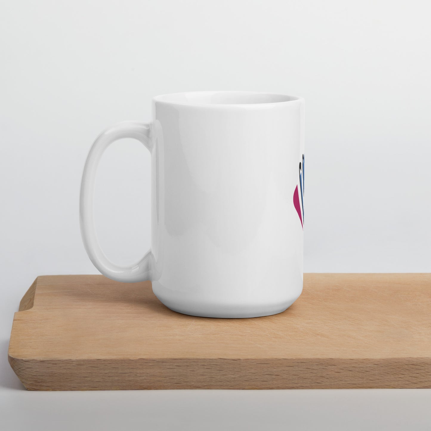 White glossy mug